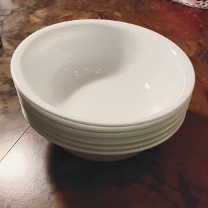 CORELLE 6" WINTER FROST WHITE CEREAL/SOUP BOWLS